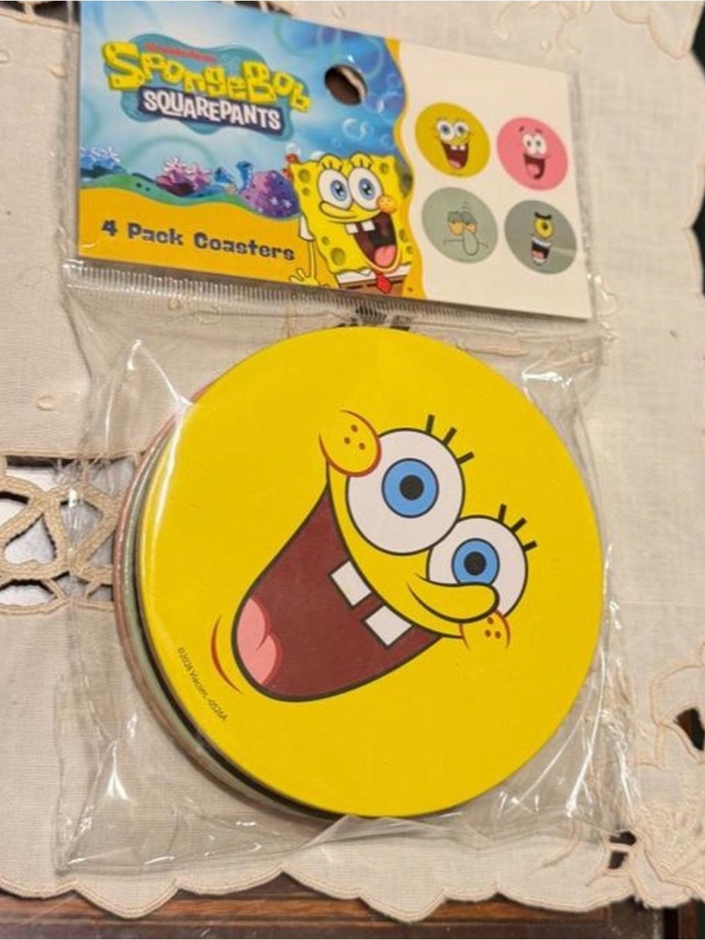 SpongeBob SquarePants Yellow Character Coaster Set - 4 Pack